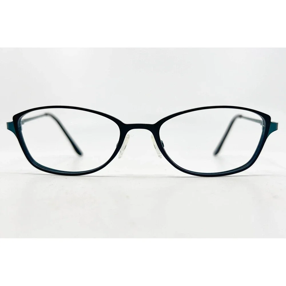 BCBGMAXAZRIA Priscilla Eyeglasses Frames Black Teal 50-17-135 Women Eyewear